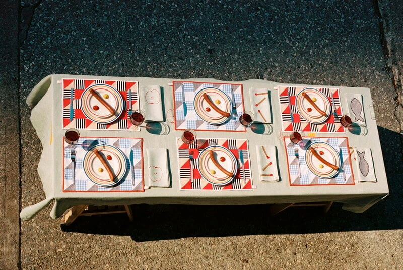 HAY Sobremesa Placemat, Stripe, Red 4 HAY Sobremesa Placemat, Stripe, Red - Image 4