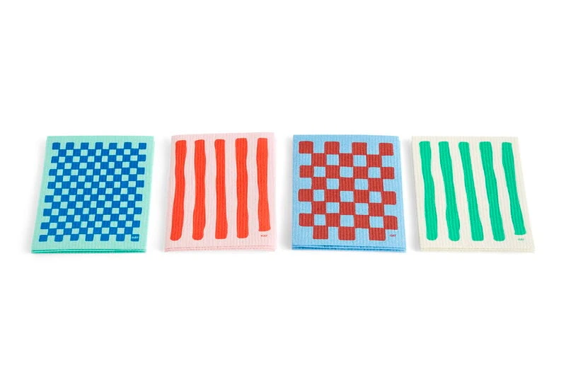 HAY Sponge Dish Cloth, Blue - Red, 3 Pcs 2 HAY Sponge Dish Cloth, Blue - Red, 3 Pcs - Image 2