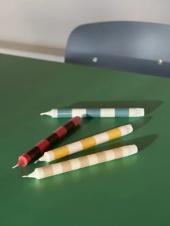 HAY Stripe Candle, Yellow - White -Hay Stripe Candle