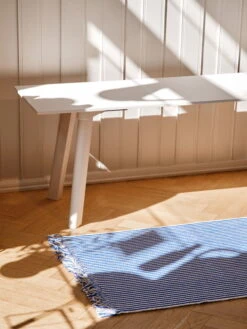 HAY Stripes And Stripes Rug, 60 X 200 Cm, Bluebell Ripple 8 HAY Stripes And Stripes Rug, 60 X 200 Cm, Bluebell Ripple -Hay Stripes and Stripes bluebell ripple CPH Deux 215 Bench pearl white