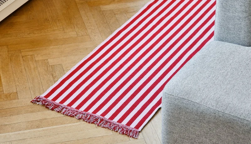 HAY Stripes And Stripes Rug, 60 X 200 Cm, Raspberry Ripple 4 HAY Stripes And Stripes Rug, 60 X 200 Cm, Raspberry Ripple - Image 4