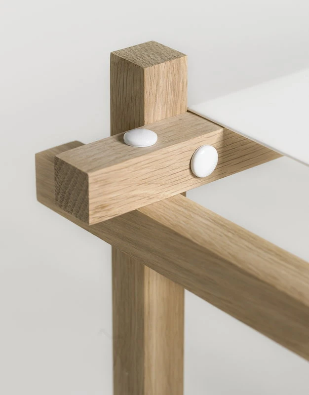 HAY Woody Column Shelf, Low, White 2 HAY Woody Column Shelf, Low, White - Image 2