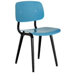 HAY Revolt Chair, Black - Azure Blue
