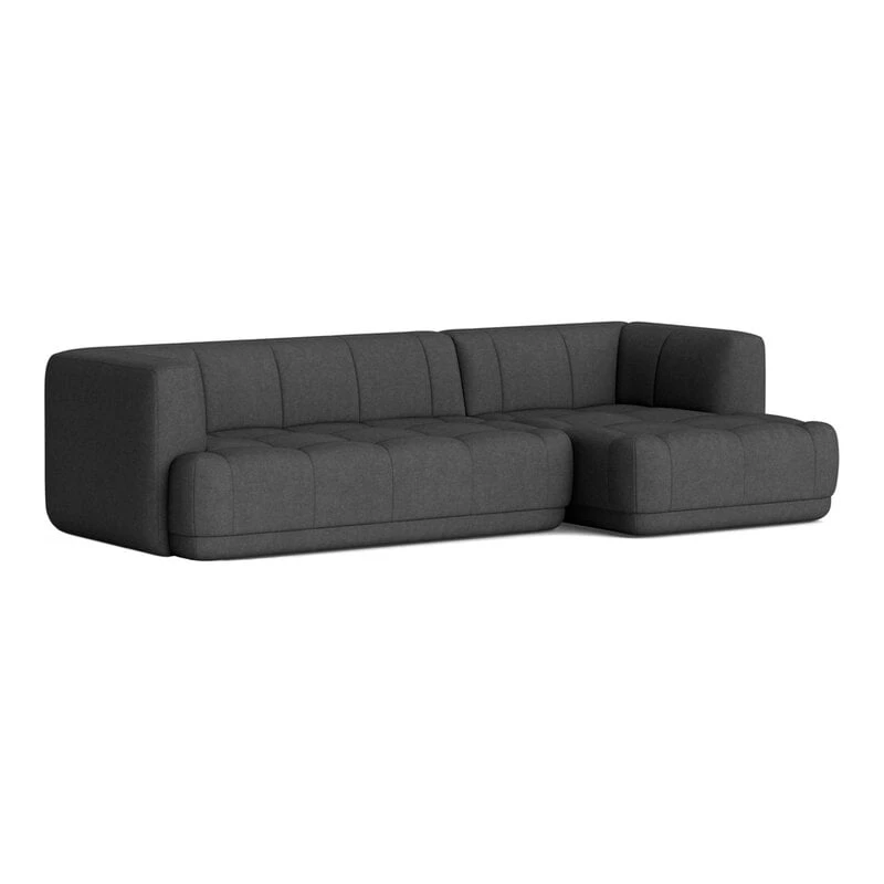 HAY Quilton Sofa, Combination 20, Right, Dark Grey Atlas 161 1 HAY Quilton Sofa, Combination 20, Right, Dark Grey Atlas 161