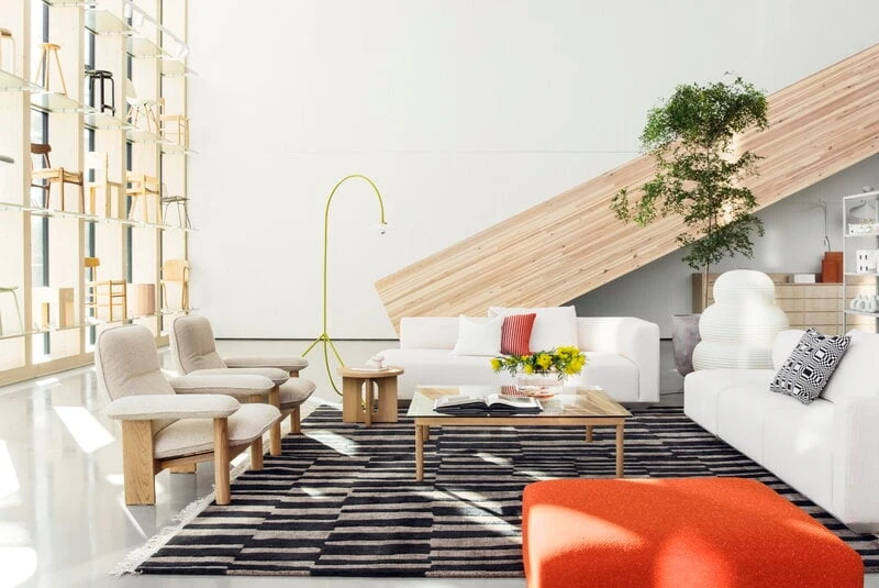 HAY Kofi Table 100 X 100 Cm, Lacquered Oak - Clear Glass 2 HAY Kofi Table 100 X 100 Cm, Lacquered Oak - Clear Glass - Image 2